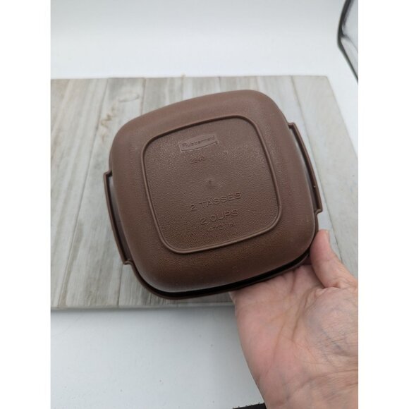 Rubbermaid 2 Cup Storage Container #2243 Square NO Lid Vintage Servin Saver - Picture 7 of 9